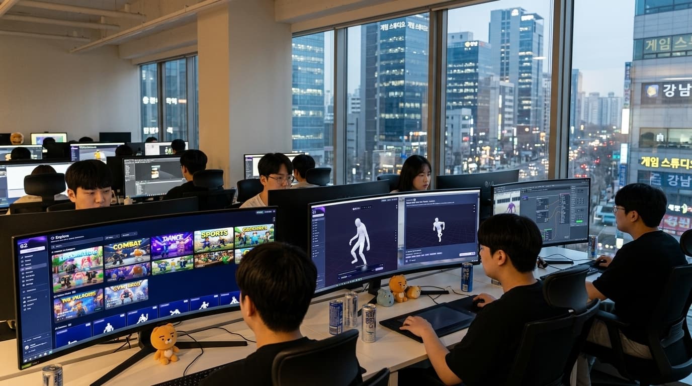 AI-generated illustration of a team of developers using nocapmocap together